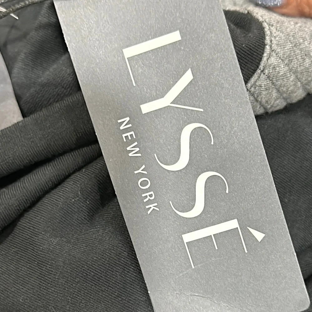 Lysse Black and Gray Crew Neck Sweater with Sporty Asymmetry.#9